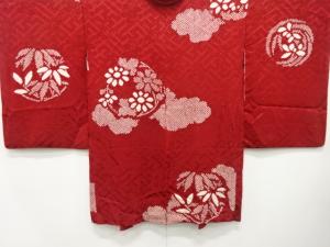 大正ロマン　絞り　花・笹丸帯文様　長絵羽織